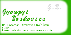 gyongyi moskovics business card